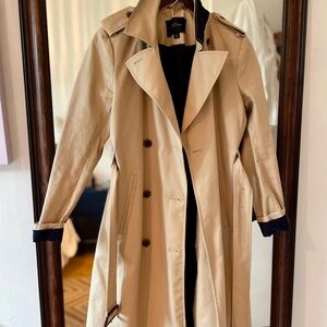 J. Crew Beige Double-Breasted Trench Coat